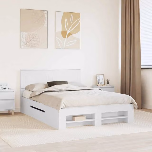 Struttura del letto Bianco 140 x 200 cm Legno ingegnerizzato 3408753