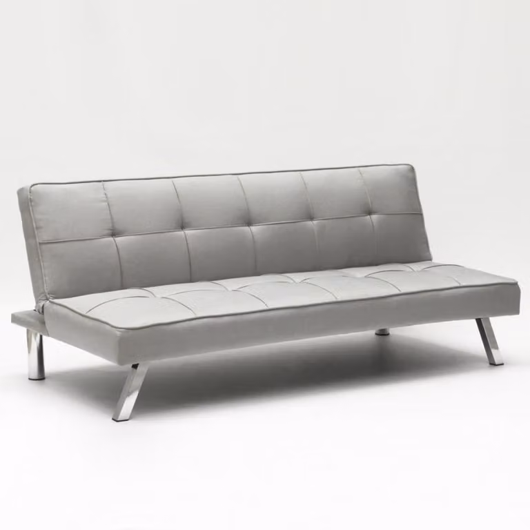 Divano letto di design Gemma, divano moderno a 2 posti con funzione letto - grigio