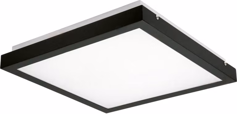 Plafoniera LED quadrata TYBIA bianco-nera 38W, bianco neutro 3800 lm, alluminio, dimensioni: 6,1 x 41 x 41 cm, IP20, Kanlux