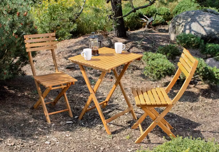 Tavolo da giardino Garden Pleasure Alameda marrone quadrato 55,0 x 55,0 x 72,0 cm