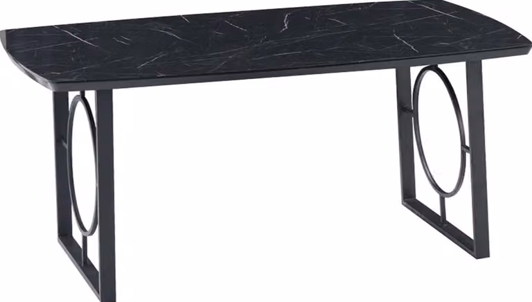 Luxus Tische Esszimmer Metall Esszimmertisch Moderner Möbel Schwarz Edelstahl