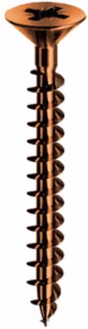 Vite per truciolare Mustad TSP con testa autocentrante Pozidriv in acciaio color bronzo, L: 180 mm, Diametro: 6 mm