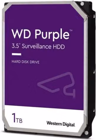 Western Digital WD Purple WD10PURZ Hard Disk 1TB 3.5" SATA HDD per Videosorveglianza DVR NVR