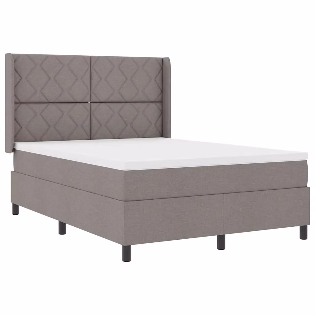 Letto a molle insacchettate vidaXL con testiera Talpa, illuminazione LED sottostante e porta di ricarica USB, tessuto grigio, L/P/H: 160 x 200 x 128 cm – 2