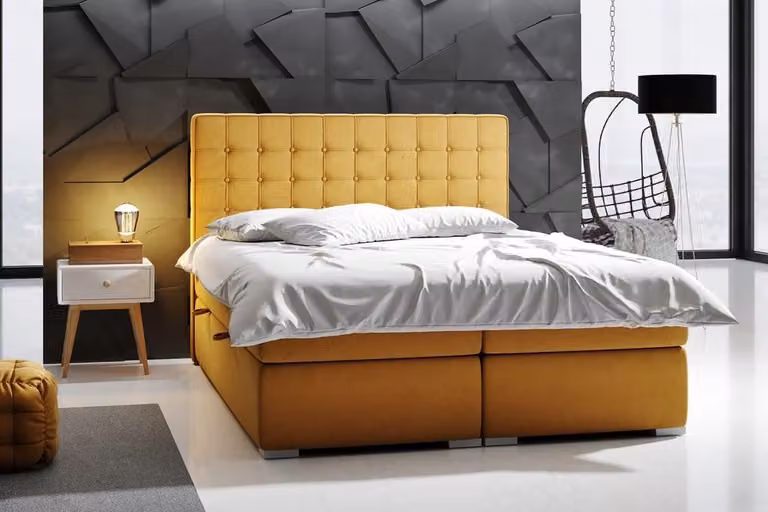 Boxspring Bett Hotel Doppel 160x200 cm Luxus Betten Polster Bettkasten Funktion