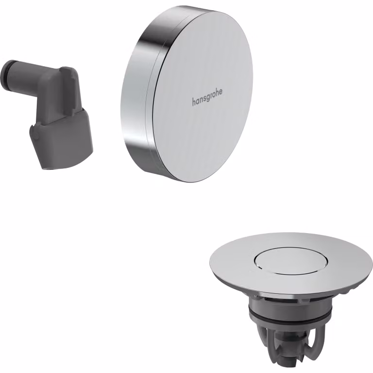 hansgrohe Exafill Set de finition chromé Bec déverseur pour baignoire, garniture de vidage et de trop-plein, 58131000, 58131000