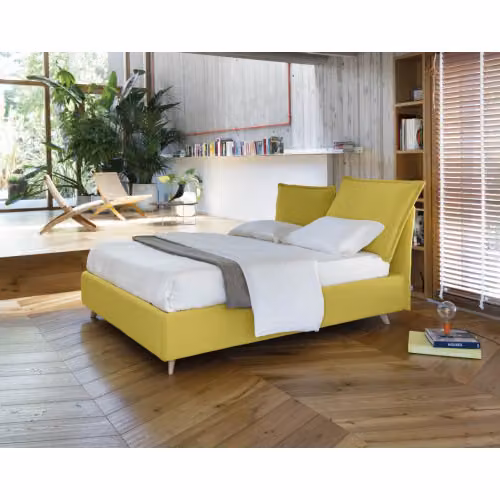 Letto matrimoniale imbottito con cuscini reclinabili So Pop - Noctis