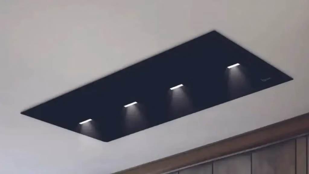 Cappa da incasso a soffitto Baraldi GEA FLAT Nera con controllo app e aspirazione 800 m3/h L: 90 cm, P: 60 cm – 2