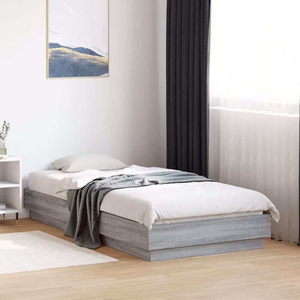 Giroletto vidaXL in legno multistrato grigio Sonoma, L/P/H: 90 x 190 cm