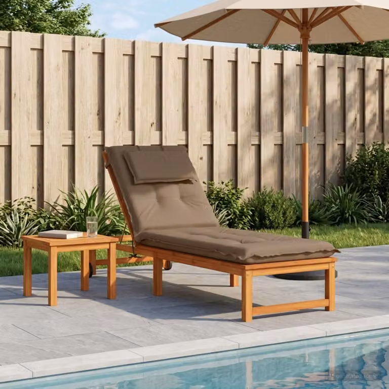 vidaXL Cuscino per Lettino GEMERT 100% Poliestere Tortora