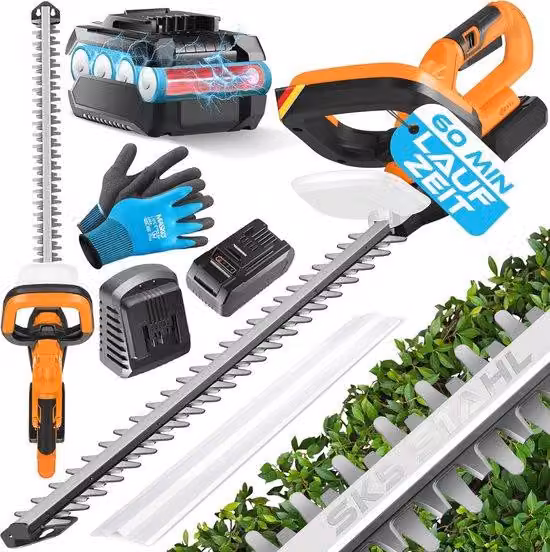 Tagliasiepi a batteria da 57 cm - Attrezzo da giardino a batteria