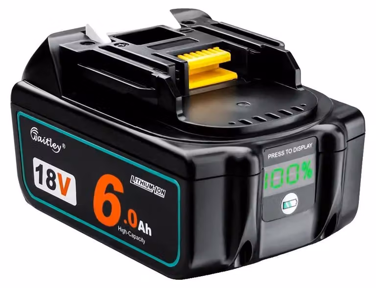Batteria ricaricabile agli ioni di litio, capacità 6000 mAh, compatibile con utensili elettrici, 1 batteria da 6 Ah