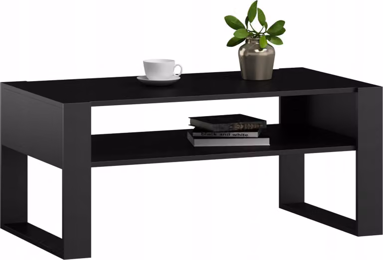 Tavolino retrò loft nero KAJA 100 cm