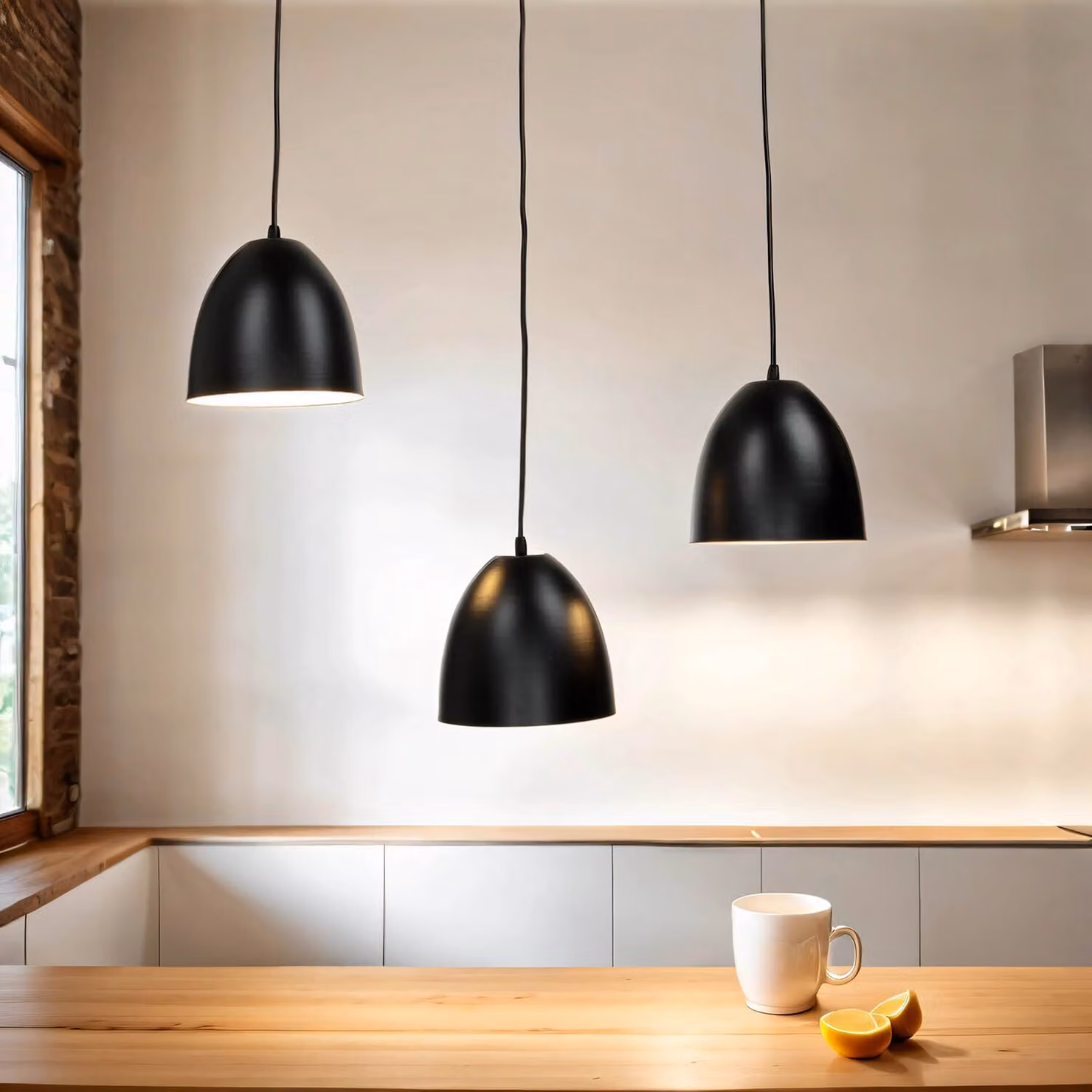 ANNIE Elegante lampada a sospensione tavolo da pranzo metallo 3 luci a sospensione regolabile in altezza