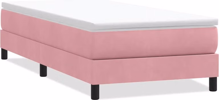 Maison Exclusive - Giroletto a Molle senza Materasso Rosa 90x210 cm in Velluto