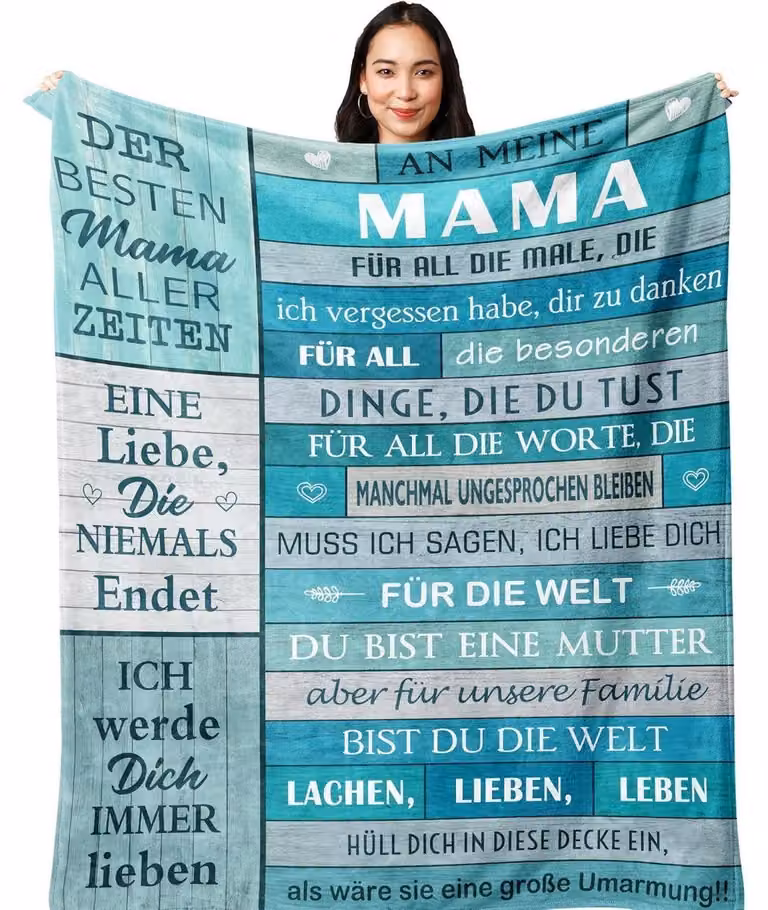Coperta in flanella, dimensioni 200x150 cm, ideale come regalo per la festa della mamma, il compleanno o altre occasioni