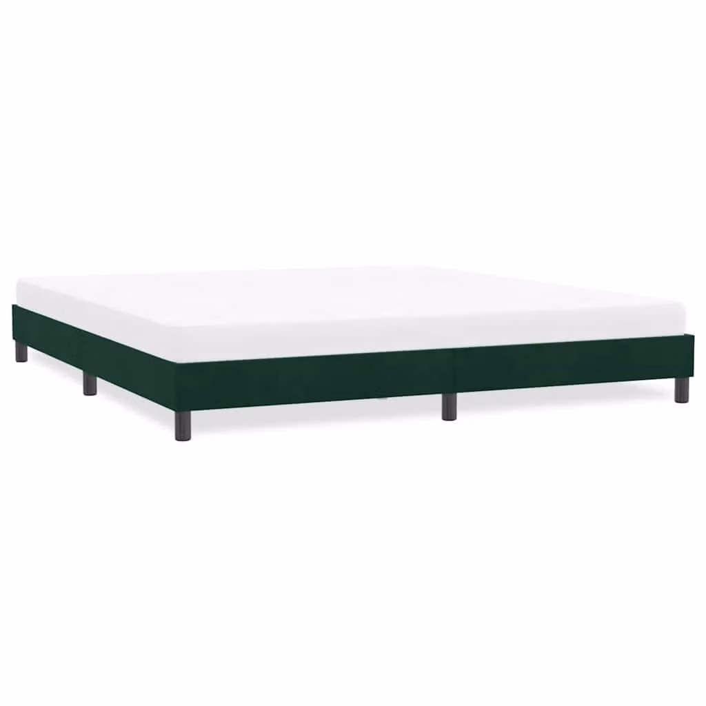 vidaXL Giroletto in Velluto Verde Senza Materasso L/P/H: 200 x 220 cm