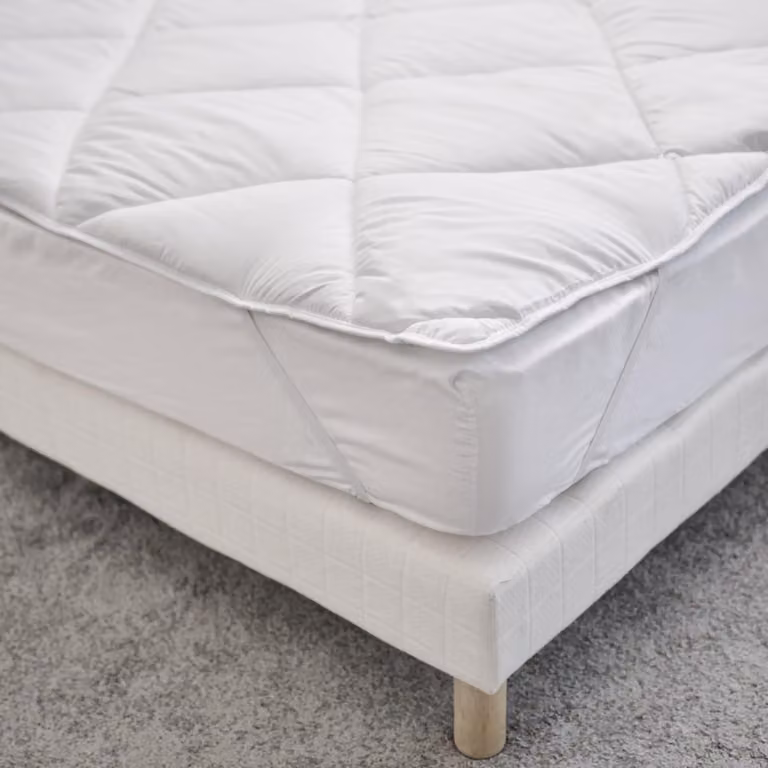 Sottileletta per materasso lavabile a 95 °C, dimensioni 160x200 cm, colore bianco
