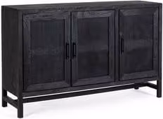 Madia WESTON Bizzotto in legno nero opaco L: 125 cm