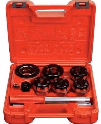 Set di filiere manuali a cricchetto Serie Superego 1/2 pollici, 8 pezzi, colore rosso