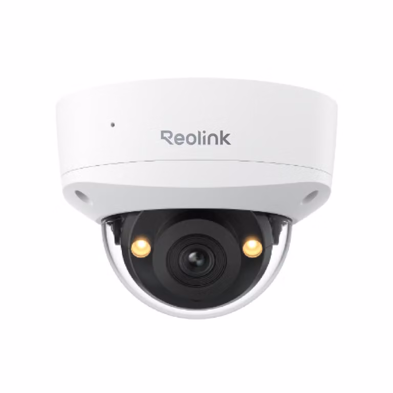 Reolink RLC-840A, telecamera di sorveglianza PoE antivandalo 4K 8MP IK10, angolo di visione 125°, visione notturna a colori, rilevamento intelligente, audio a 2 vie, IP67, sirena