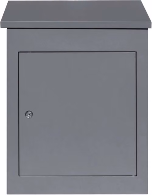Cassetta postale intelligente MONSTER SHOP in acciaio inossidabile grigia con sistema anti-pescaggio e apertura a combinazione, impermeabile, L: 56.0 cm, P: 43.5 cm, H: 34.5 cm