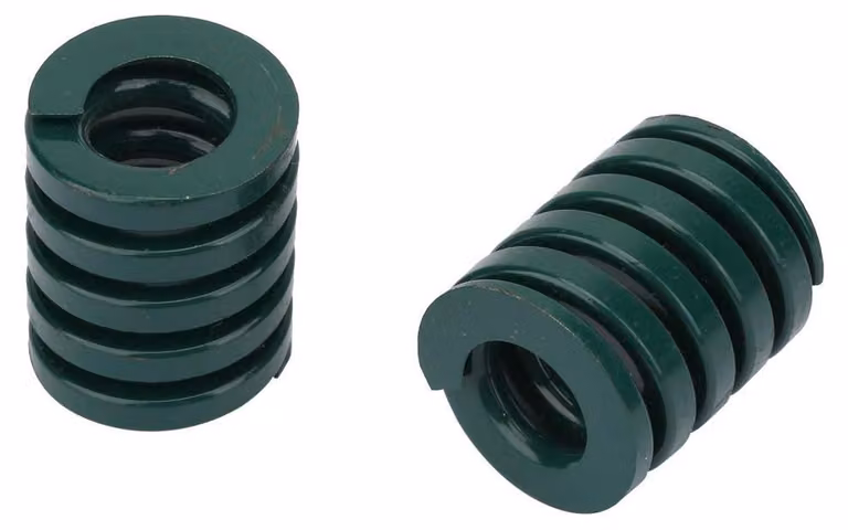 Molla a compressione da 25 mm, verde, ad alta resistenza, lunghezza 60 mm, confezione da 2 pezzi