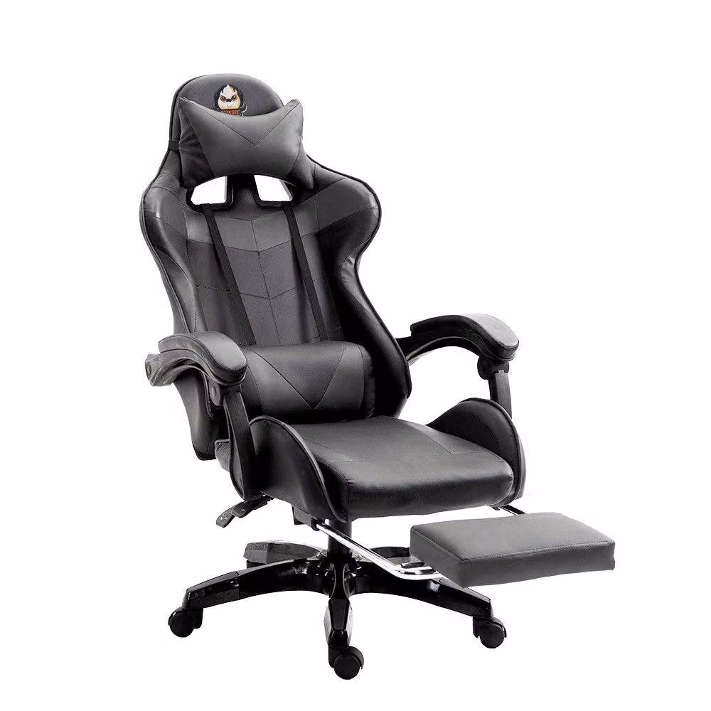 Sedia da gaming ergonomica - Rivestita in ecopelle - Altezza e schienale regolabili