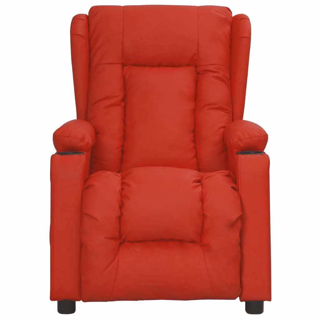 vidaXL Sedia da massaggio in Pelle finta rosso vino
