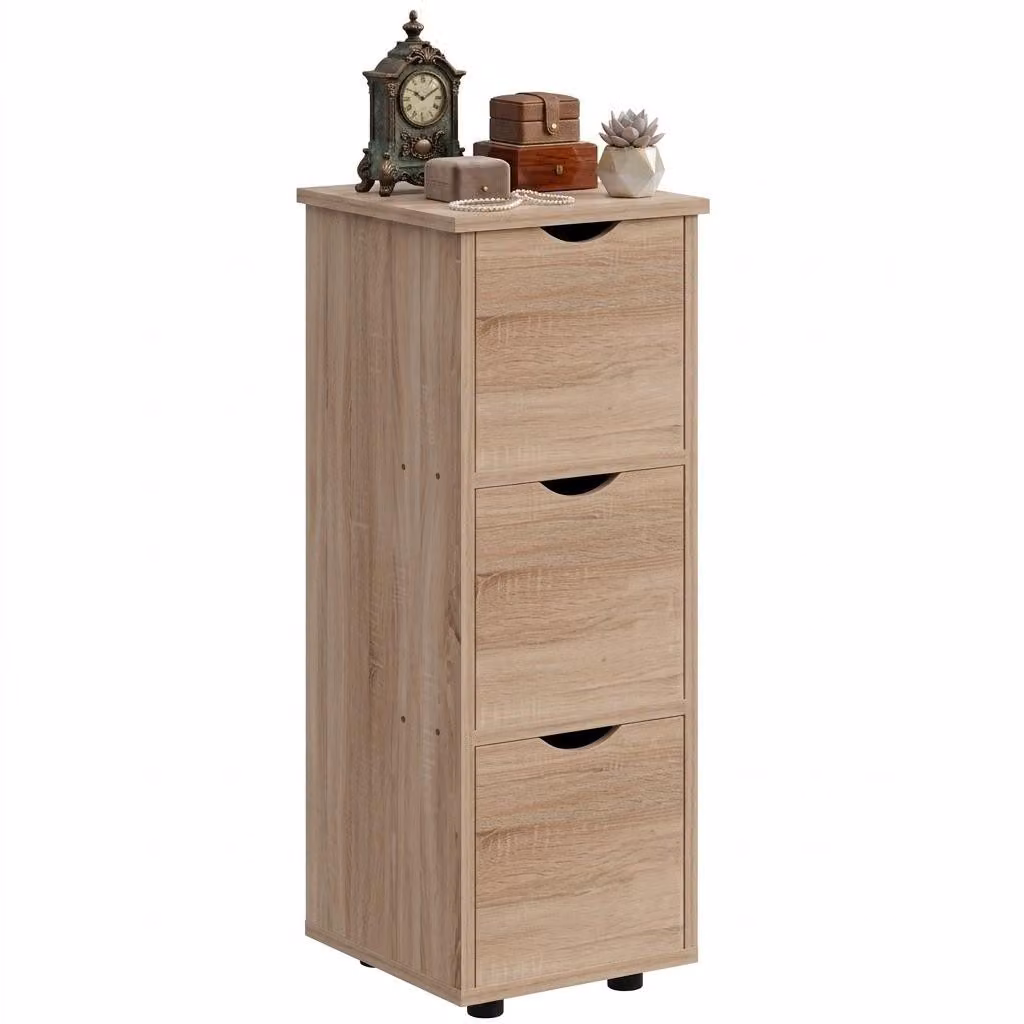 Comò in rovere rustico, comò a cassetti dalla linea slanciata, stile loft