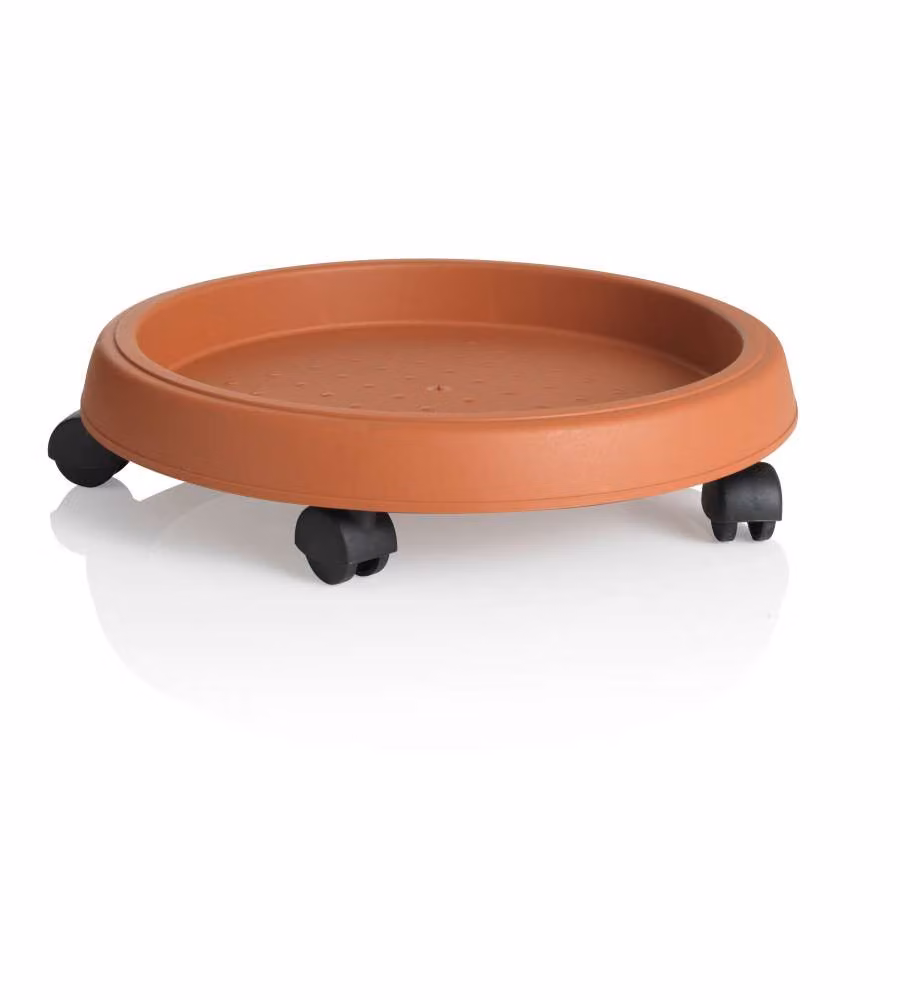 Bama Sottovaso con Ruote - Terracotta - Ø 35 cm