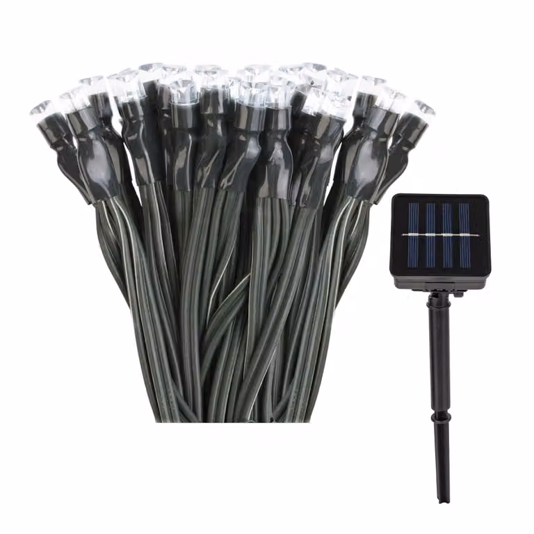 Platinium Catena luminosa solare a LED 200 diodi, 20 m, bianco caldo ST-200