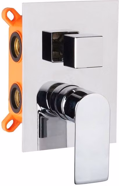 Miscelatore doccia incasso 3 vie completo BAGNOCLIC argento cromato
