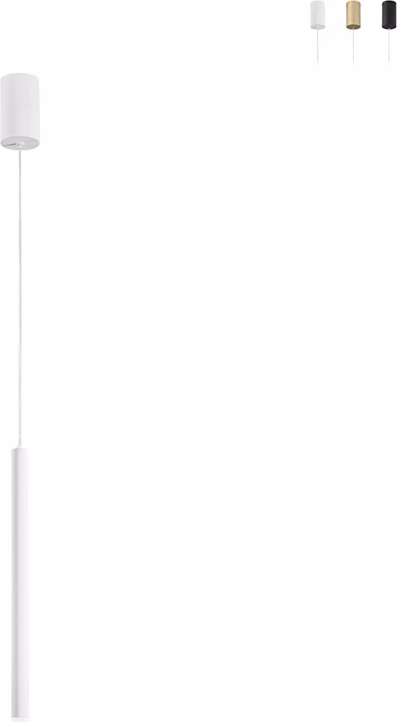 sospensione LED PYPE da 5W in metallo bianco con funzione CCT