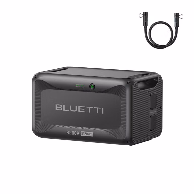 BLUETTI B500K batteria di estensione per AC200L/AC300/AC500, batteria LiFePO4 da 5120Wh, generatore solare per casa, emergenze, off-grid (cavo di estensione P090A)