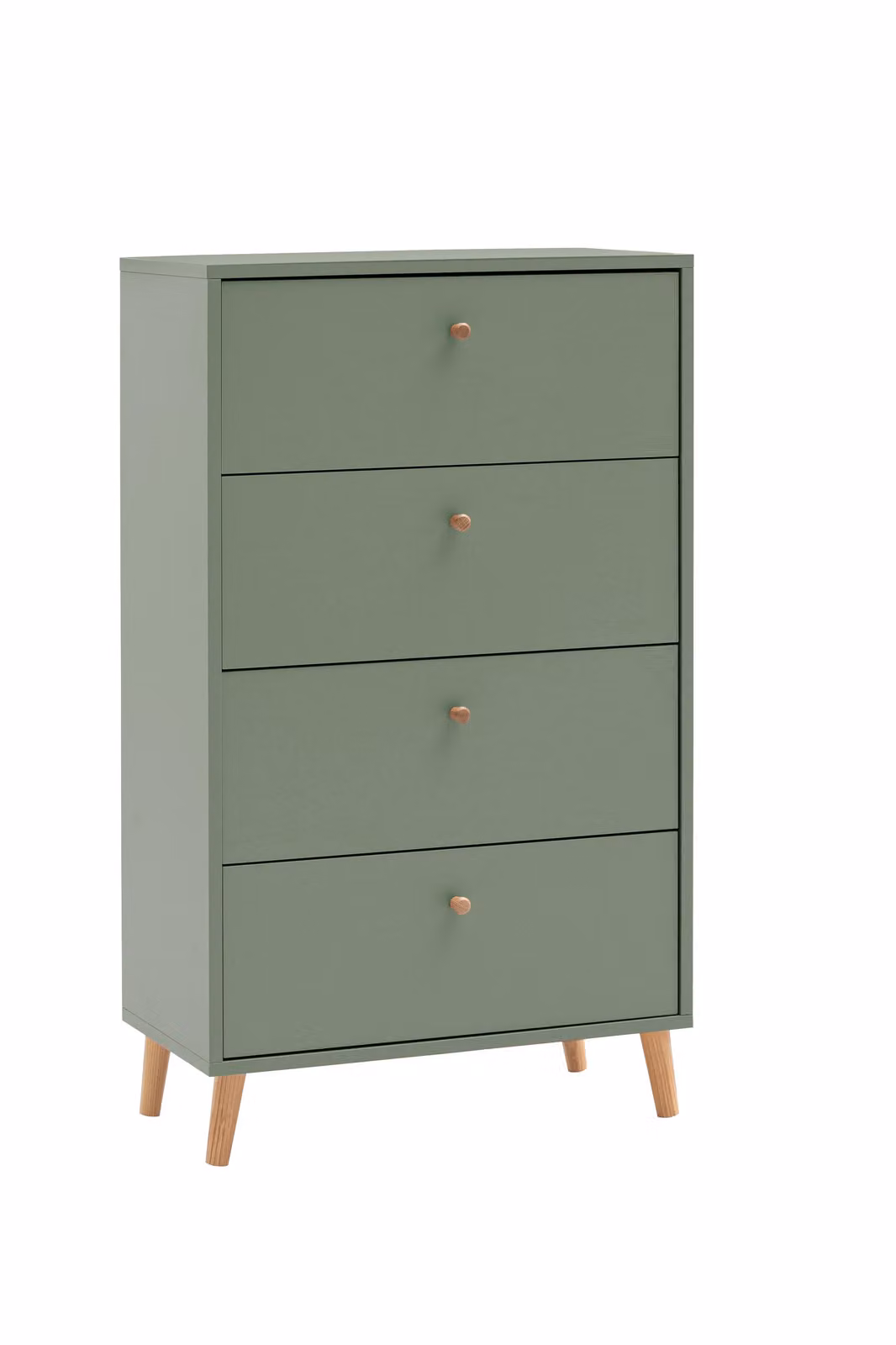 Comodino Schildmeyer Bjarne, colore pistacchio, dimensioni 60,1 x 33 x 101,3 cm