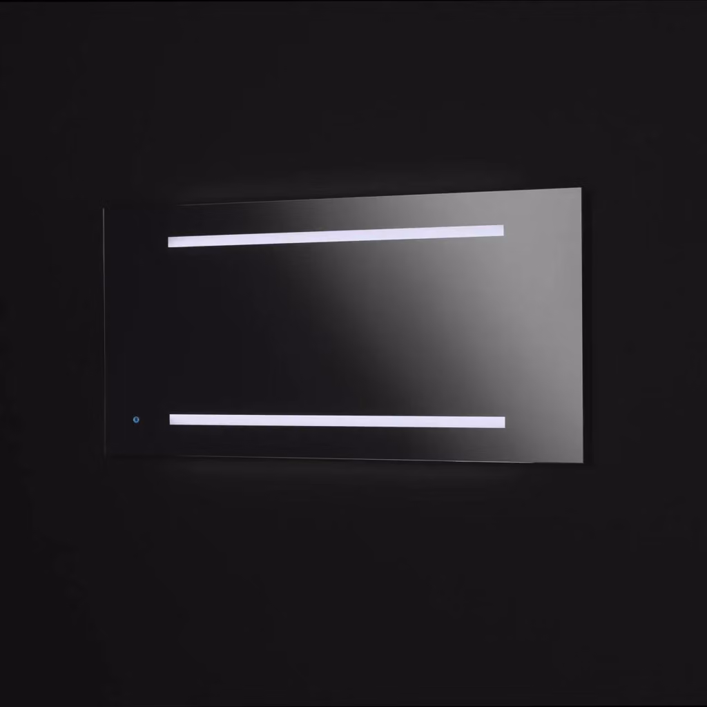 Specchio con LED ALEX AQA DESIGN nero rettangolare con comando touch per montaggio a parete – 2