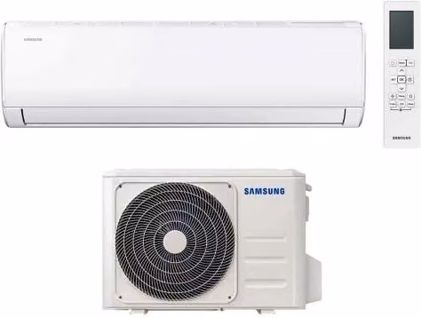 Kit Climatizzatore Samsung Mono AR35 da 18000 BTU, 5.3kW, Classe Energetica A++/A+, Colore Bianco, con Connettività WiFi e Controllo tramite App