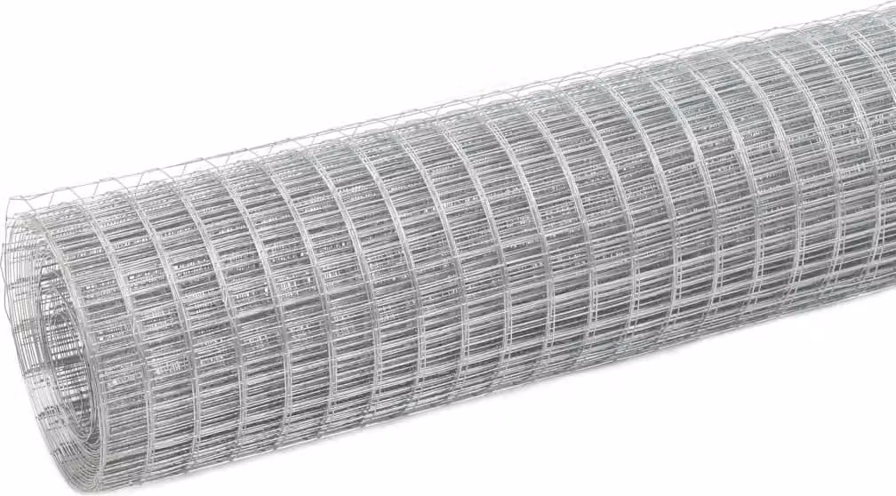 vidaXL Rete metallica in acciaio zincato 25x0,5 m Argento