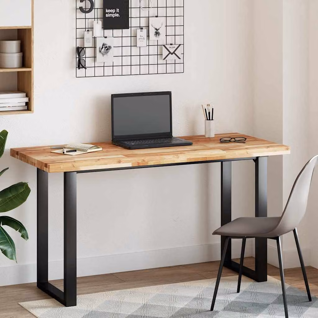 vidaXL Piano Scrivania a Olio 140x60x4 cm Legno Massello Acacia