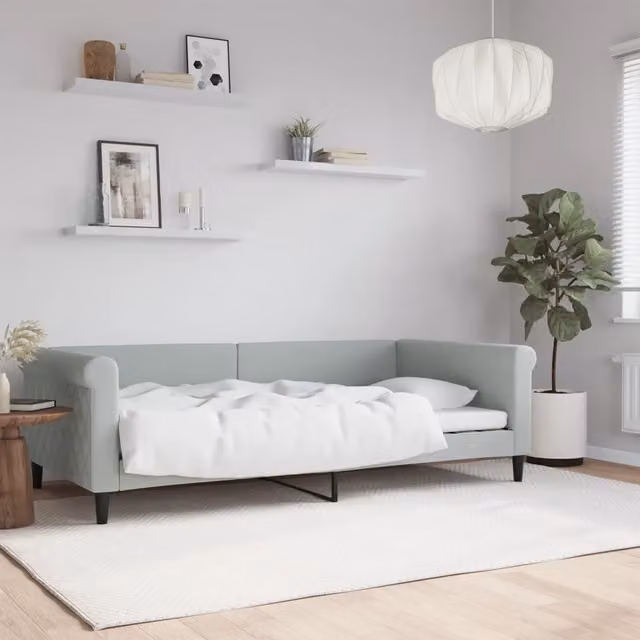 Letto da giorno moderno vidaXL in velluto grigio L: 229 cm, P: 110 cm, H: 68 cm