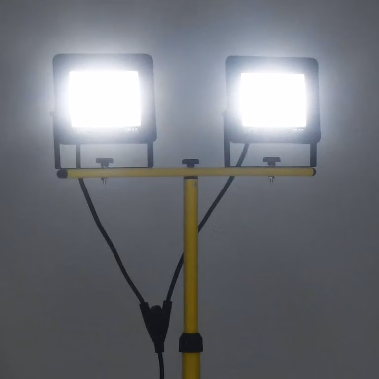Faretto a LED con Treppiede 2x100 W Bianco Freddo