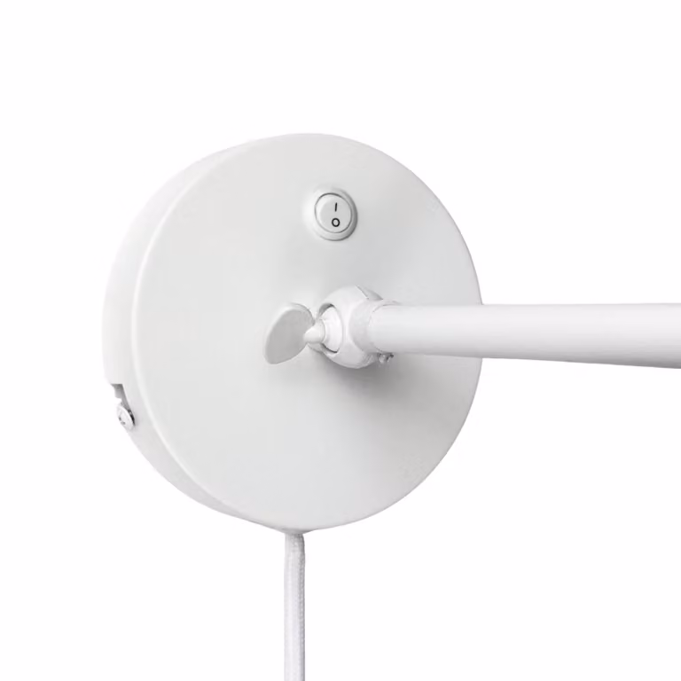 Dyberg Larsen Applique da parete Futura, Bianco / Opale, Soggiorno / Sala da pranzo, Metallo, Scandinavo, Applique
