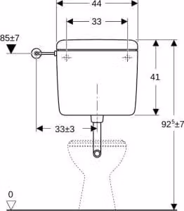 Geberit 127000101 AP127 AP-Spülkasten, Spül-Stopp-Sp