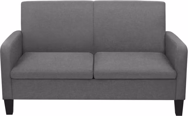 Divano | Divano da soggiorno | Sofa a 2 Posti 135x65x76 cm Grigio Scuro