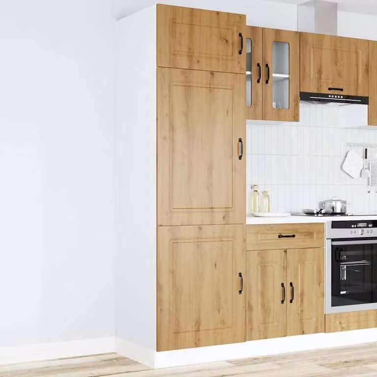 vidaXL Armadio da Cucina Kalmar Moderno in Legno Composito Marrone L/P/H: 57 x 60 x 207 cm