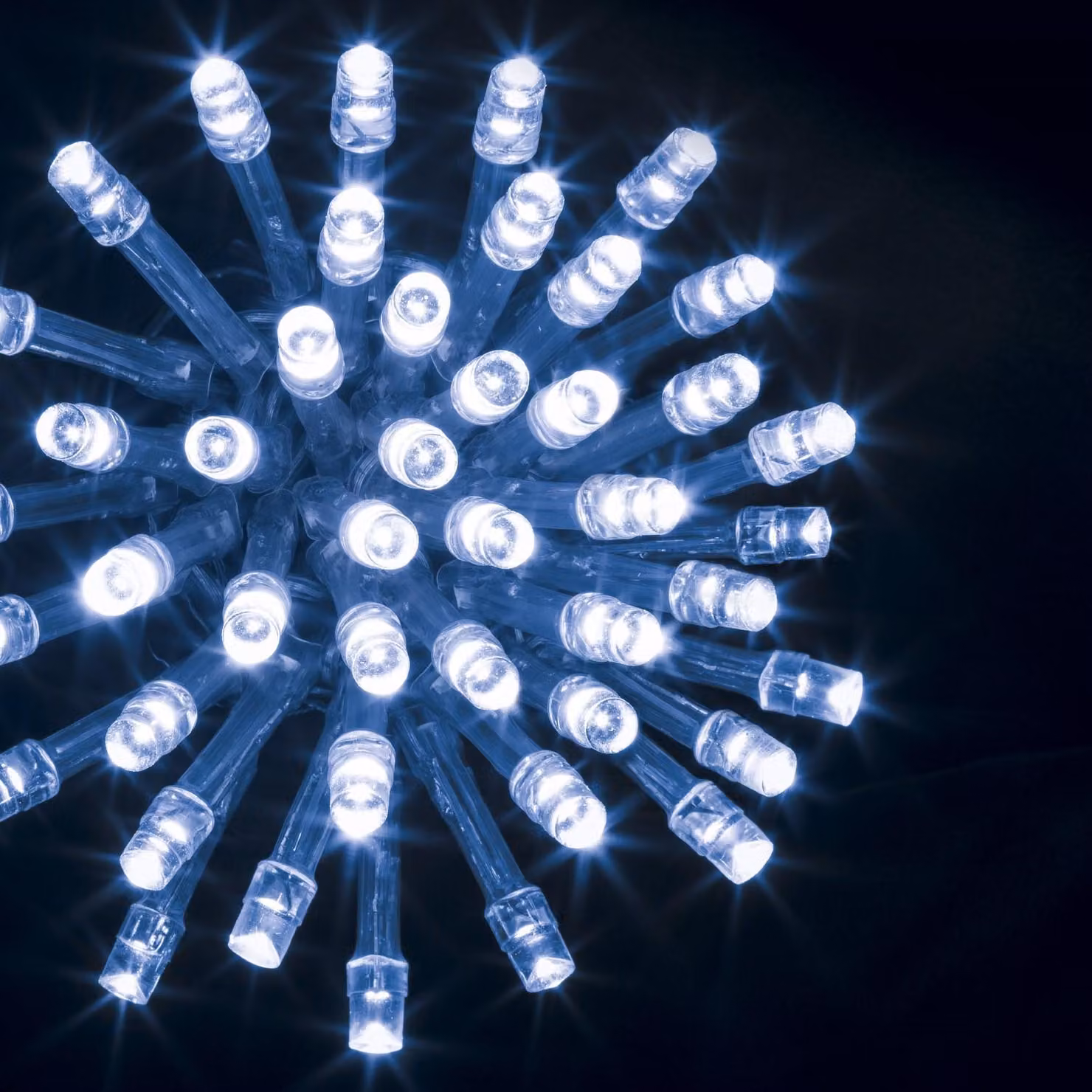 Catena natalizia da esterno, luce blu, 200 diodi