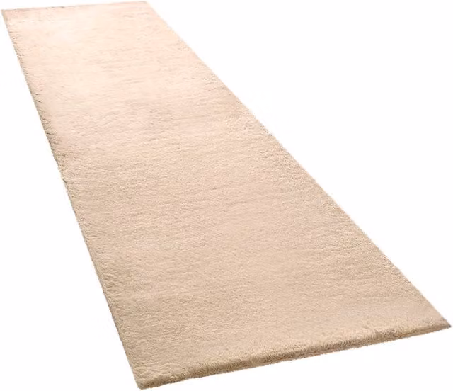 Tappeto in ecopelliccia Fluffy color sabbia L: 80 cm, P: 300 cm