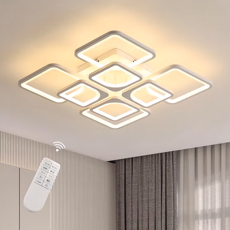 Pannello luminoso a LED, dimmerabile, 80W, quadrato, temperatura di colore regolabile da 3000K a 6500K, colore bianco – dimensione 60cm