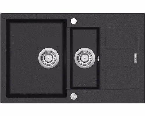 Lavello in granito CONCEPT Cubis 80x50 cm nero DG205C60BC